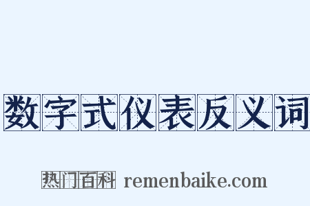 数字式仪表反义词是什么意思的图片